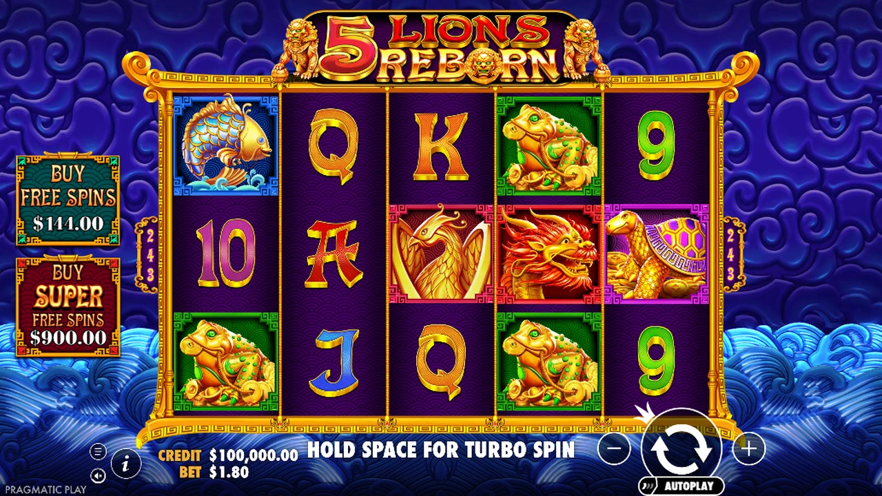 5 Lions Reborn free slot demo