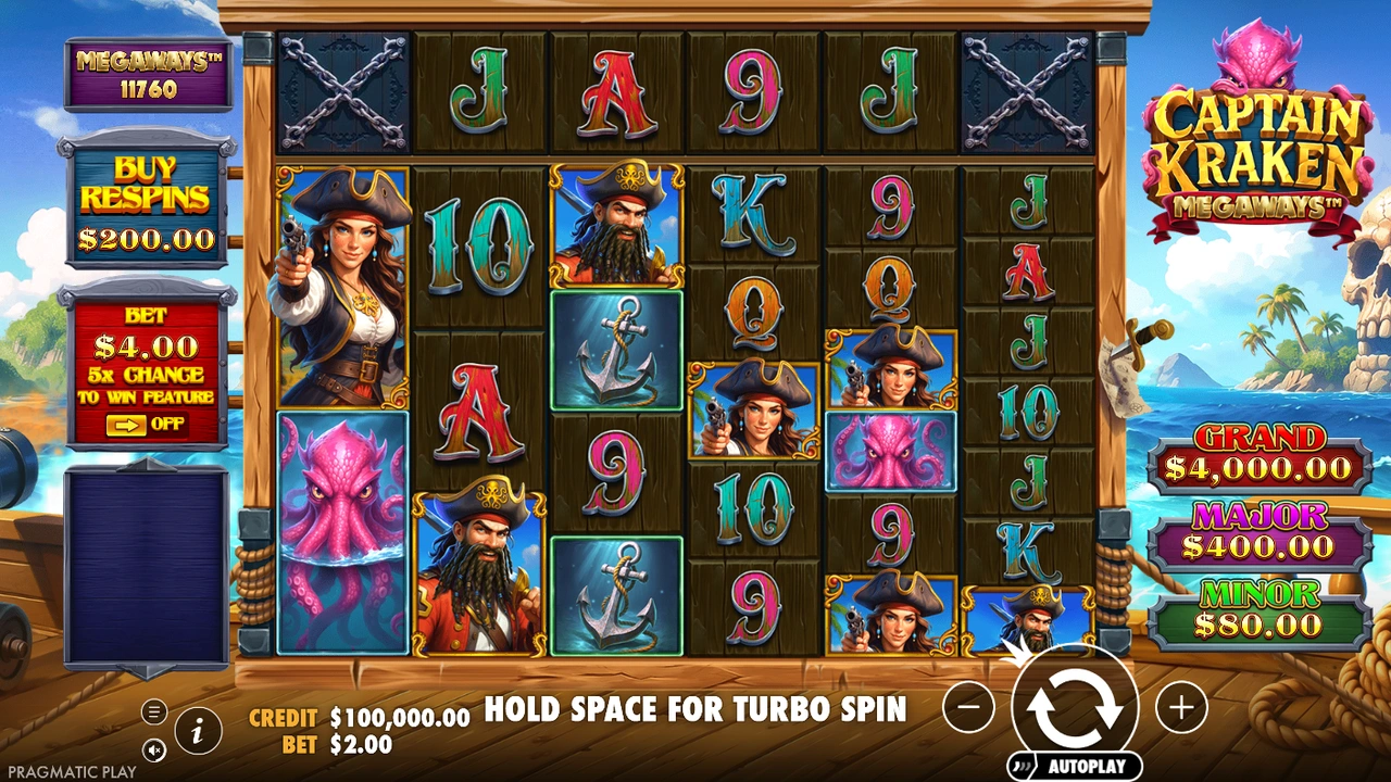 Captain Kraken Megaways free slot demo