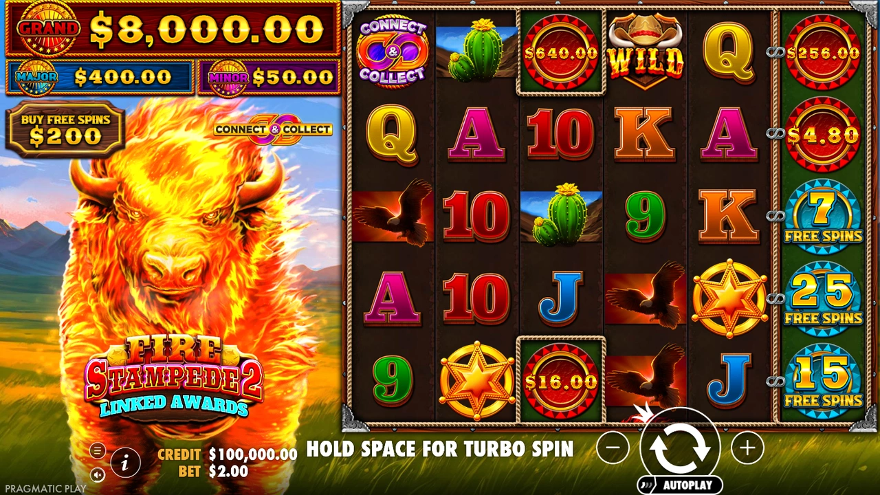 Fire Stampede 2 free slot demo