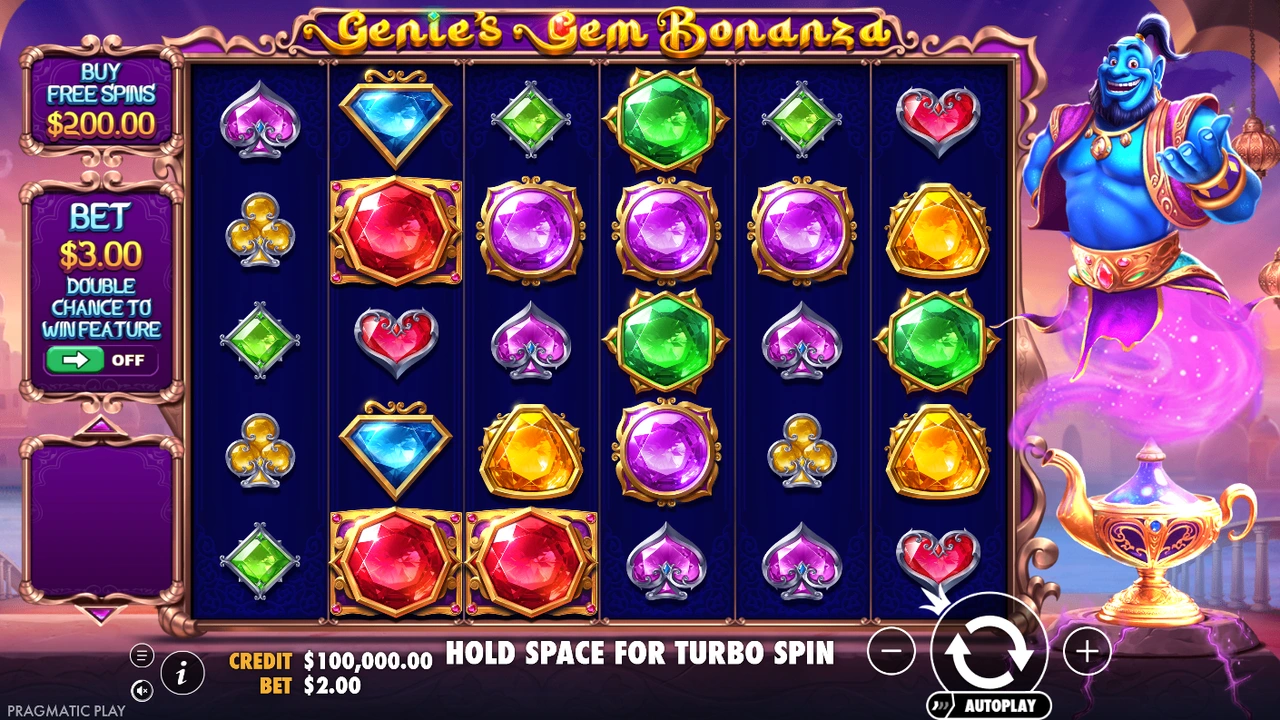 Genie’s Gem Bonanza free slot demo