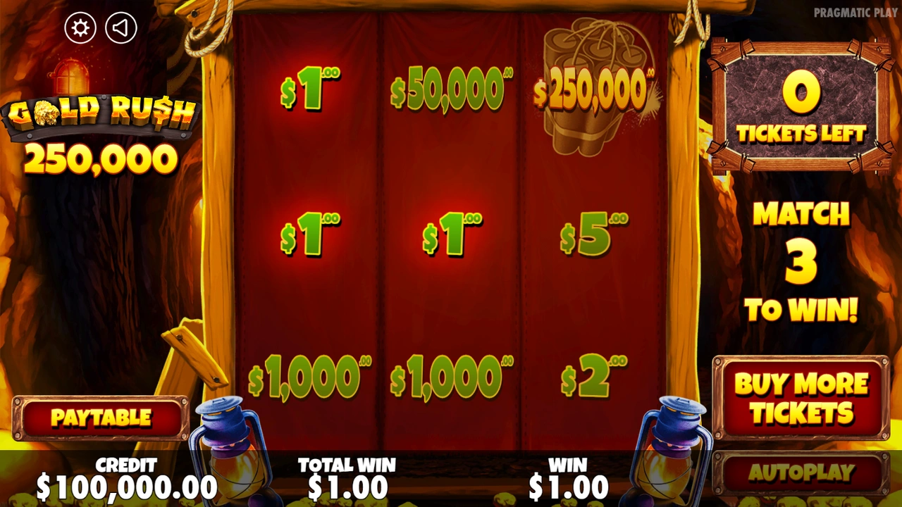 Gold Rush Scratchcard free slot demo