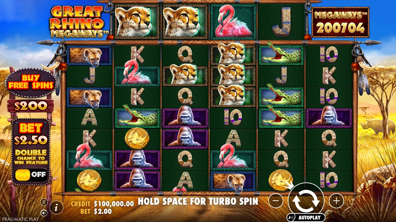 Great Rhino® Megaways free slot demo