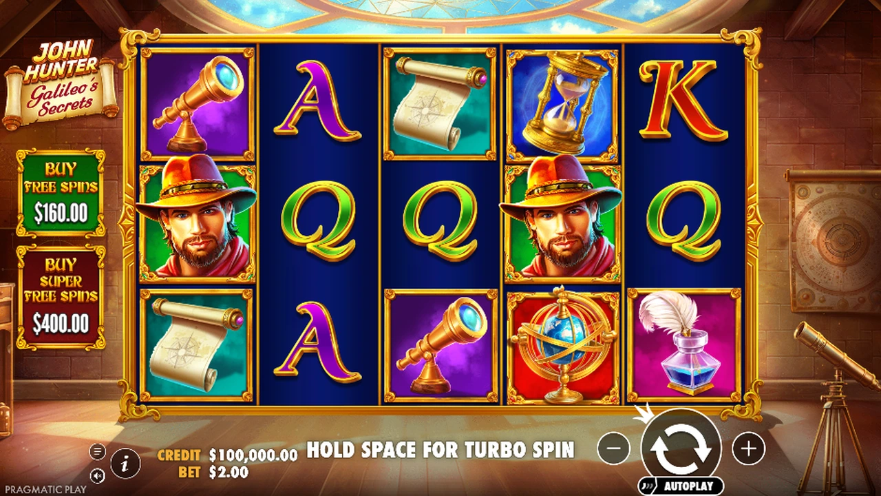 John Hunter and Galileo’s Secrets free slot demo