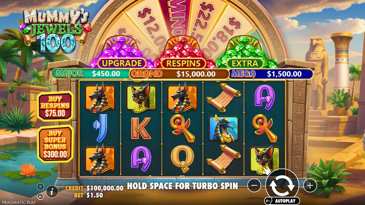 Mummy’s Jewels 100 free slot demo