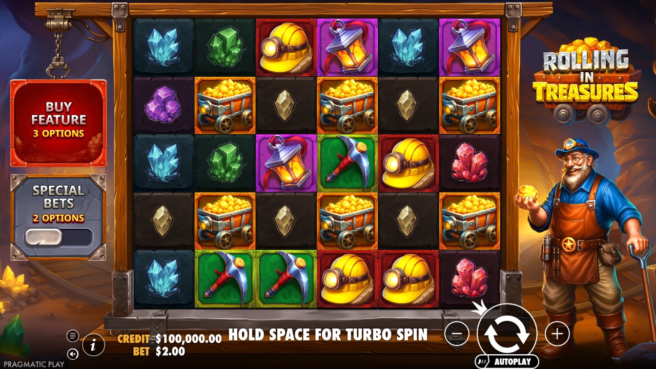Rolling in Treasures free slot demo