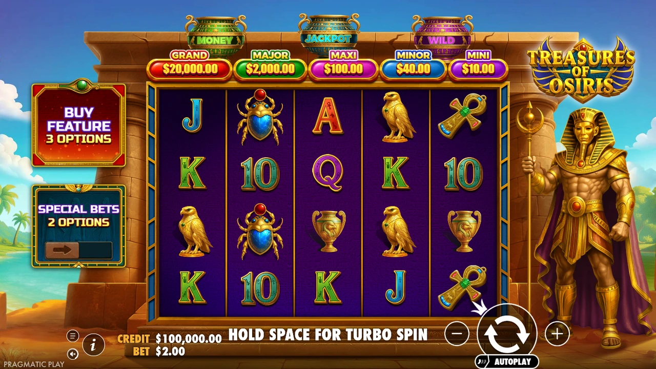 Treasures of Osiris free slot demo