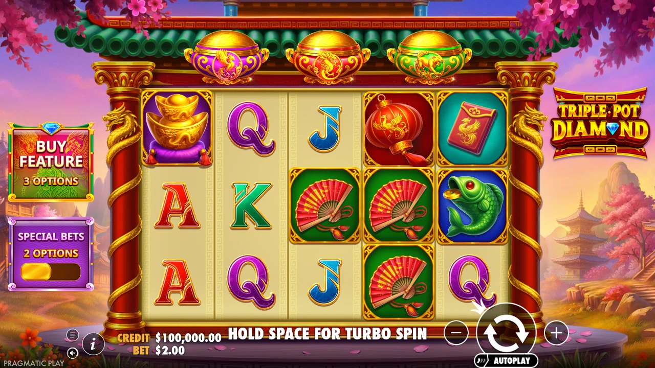 Triple Pot Diamond free slot demo