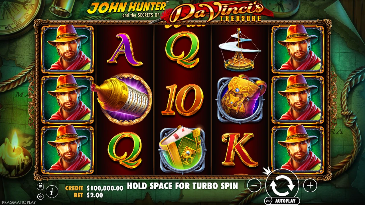 John Hunter and the secrets of Da Vinci’s Treasure free slot demo